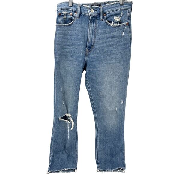 Abercrombie & Fitch Jeans Womens 4 / 27 Ultra High Rise Mom Jean Distressed - Picture 2 of 8